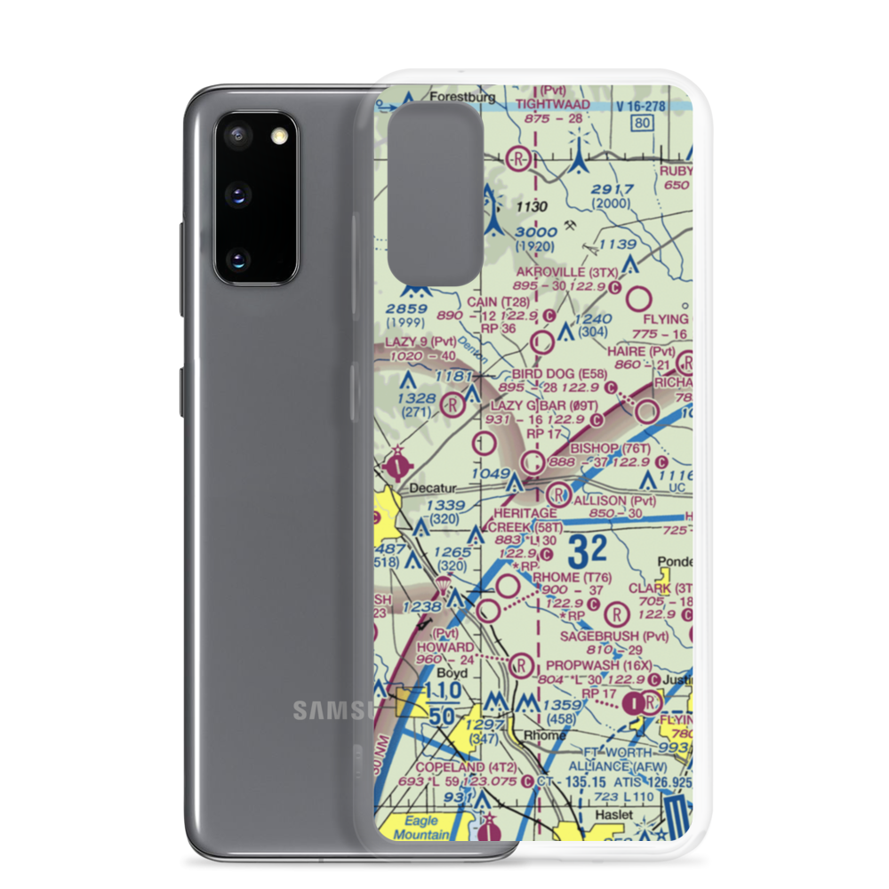 Bishop Airport (76T) VFR Sectional Samsung Case Samsung Galaxy S20 model shown