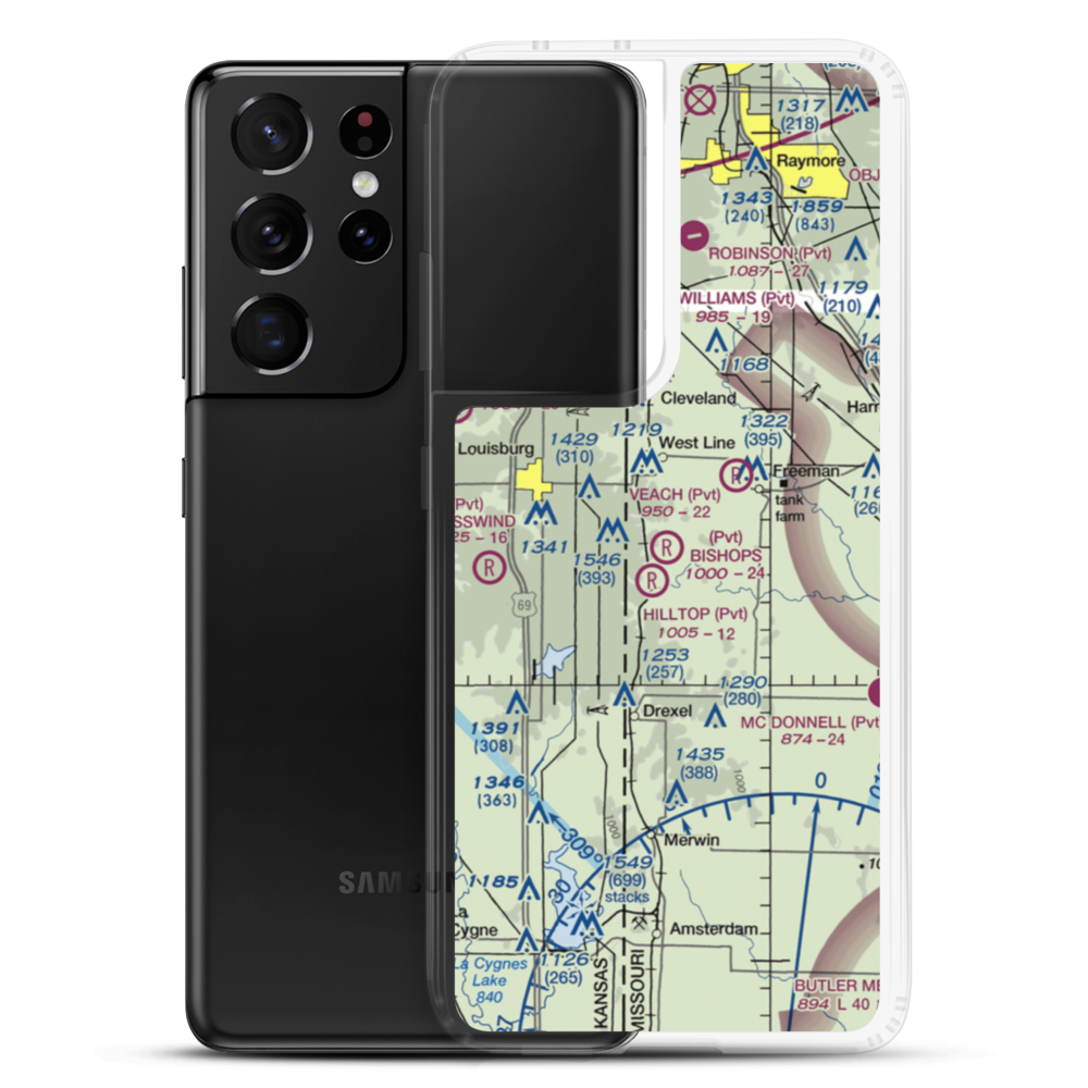 Bishop's Landing Airport (89MO) VFR Sectional Samsung Case Samsung Galaxy S21 Ultra model shown
