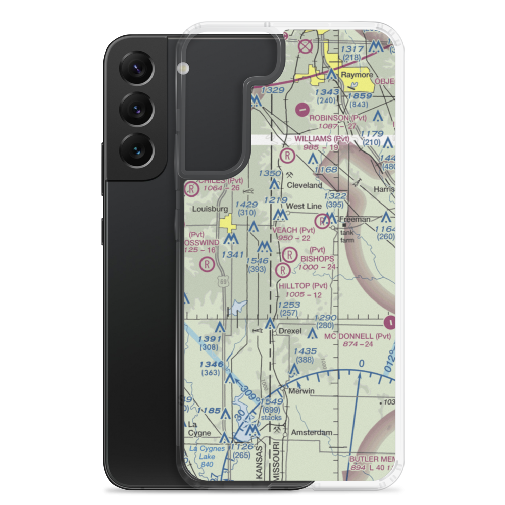 Bishop's Landing Airport (89MO) VFR Sectional Samsung Case Samsung Galaxy S22 Plus model shown