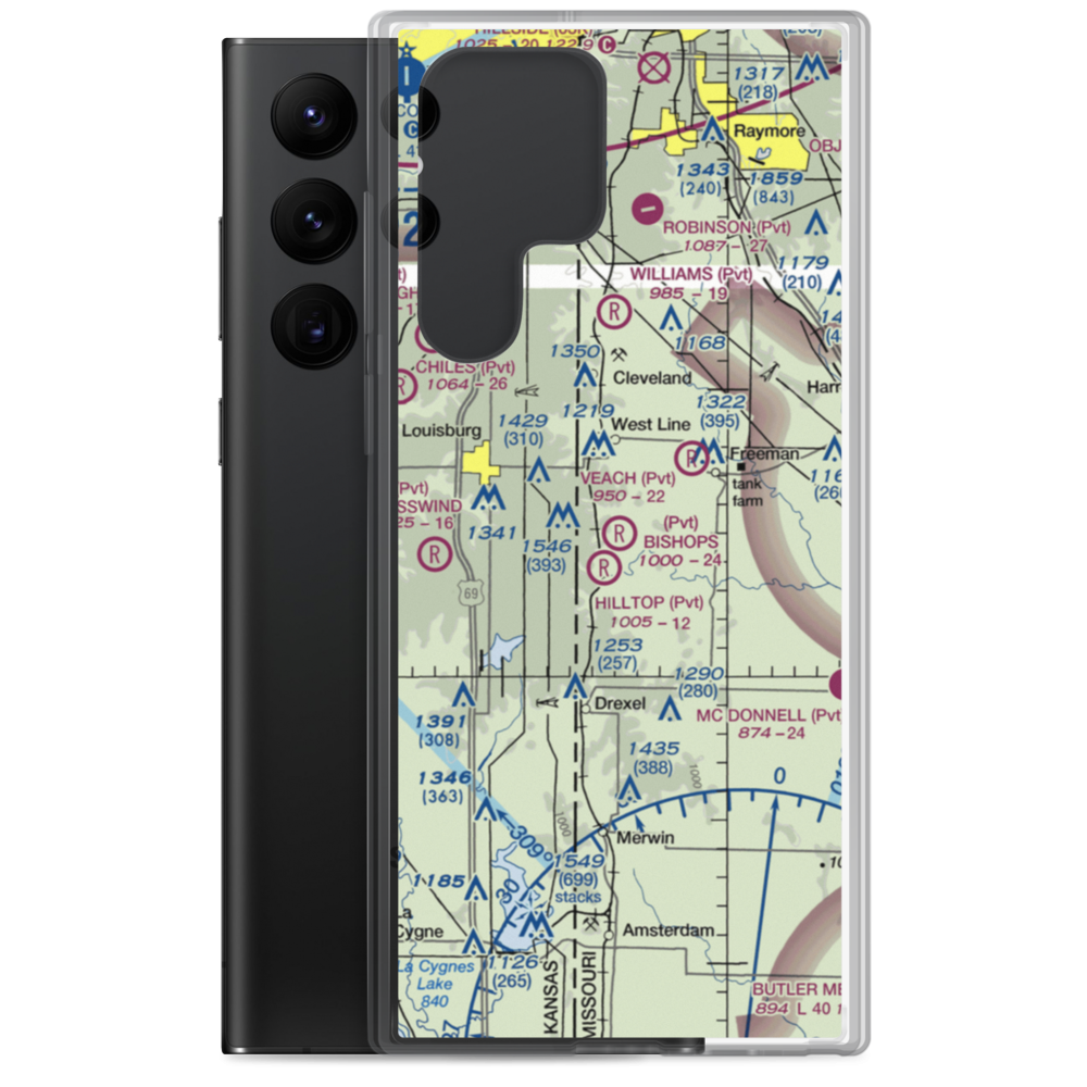 Bishop's Landing Airport (89MO) VFR Sectional Samsung Case Samsung Galaxy S22 Ultra model shown