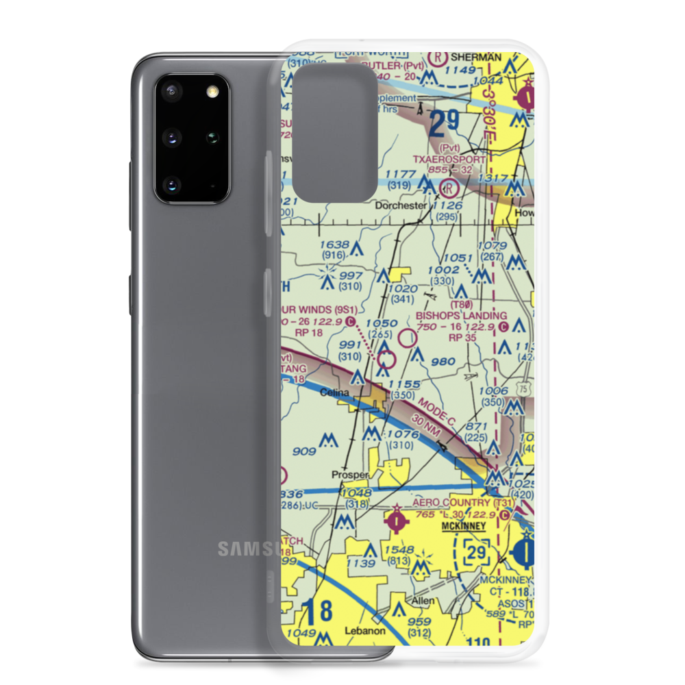Bishop's Landing Airport (T80) VFR Sectional Samsung Case Samsung Galaxy S20 Plus model shown