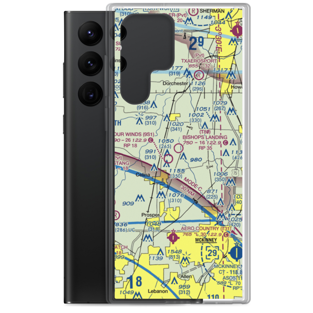 Bishop's Landing Airport (T80) VFR Sectional Samsung Case Samsung Galaxy S22 Ultra model shown