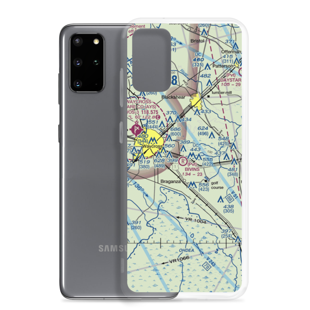 Bivins Airport (GA47) VFR Sectional Samsung Case Samsung Galaxy S20 Plus model shown