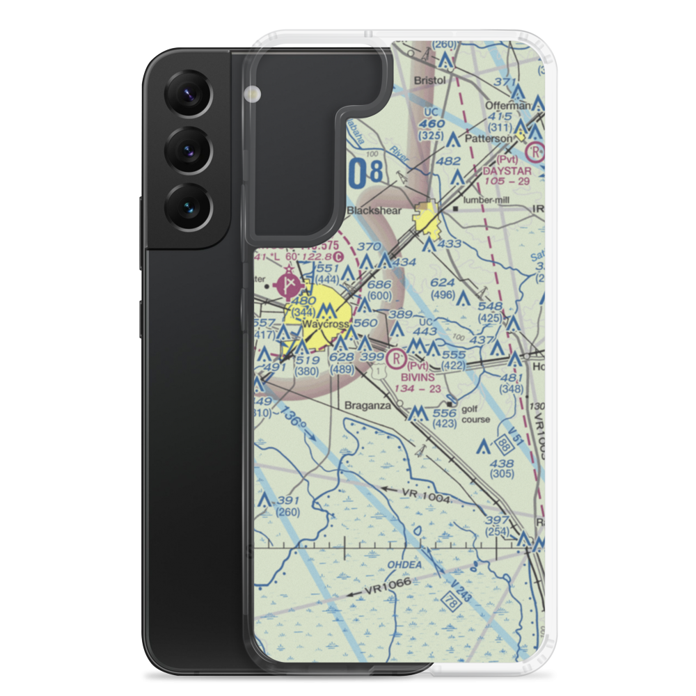 Bivins Airport (GA47) VFR Sectional Samsung Case Samsung Galaxy S22 Plus model shown