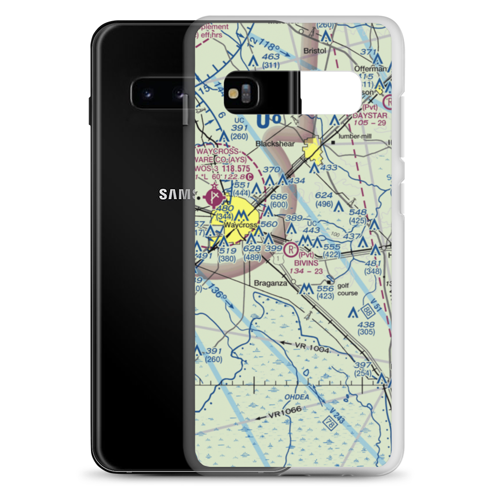 Bivins Airport (GA47) VFR Sectional Samsung Case Samsung Galaxy S10+ model shown