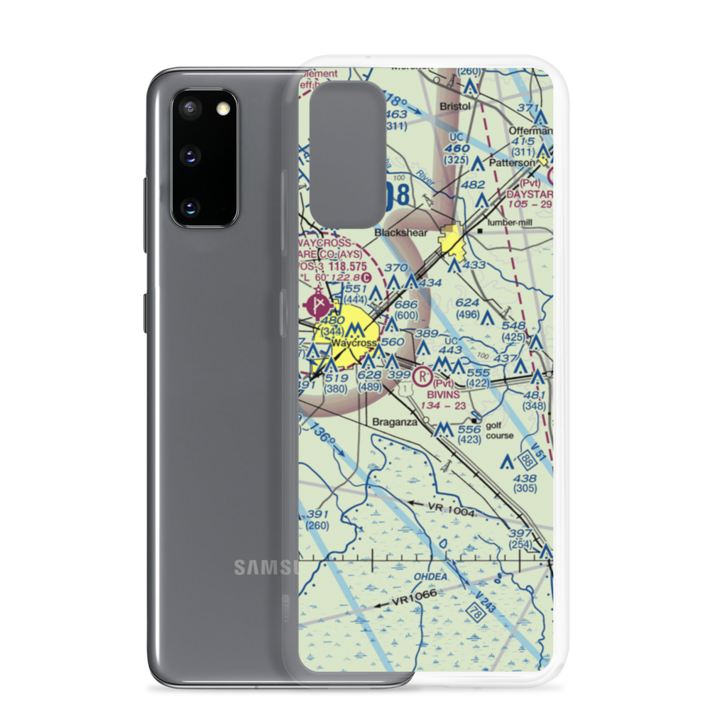 Bivins Airport (GA47) VFR Sectional Samsung Case Samsung Galaxy S20 model shown