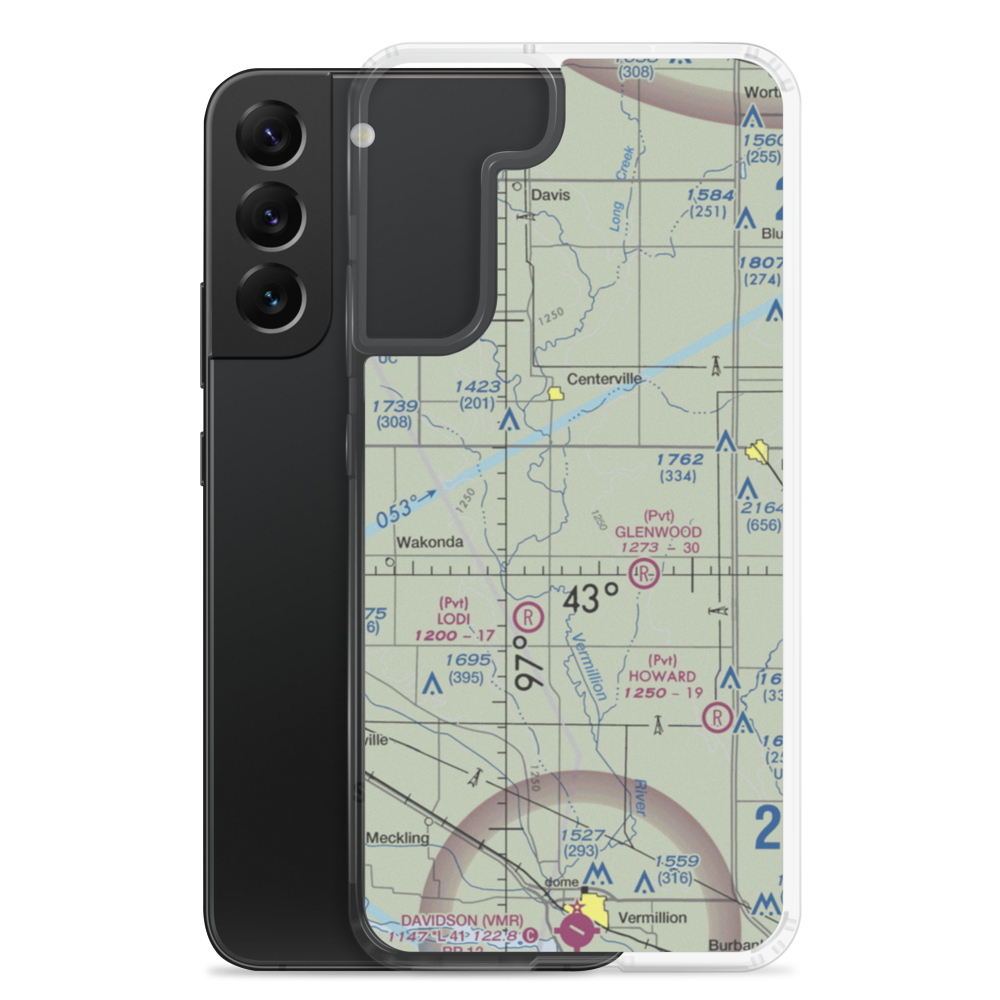 Bixler Ridge Airport (2SD8) VFR Sectional Samsung Case Samsung Galaxy S22 Plus model shown