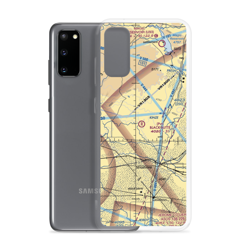 Black Butte Ranch Airport (0ID4) VFR Sectional Samsung Case Samsung Galaxy S20 model shown