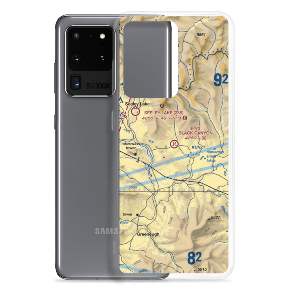 Black Canyon Ranch Airport (MT39) VFR Sectional Samsung Case Samsung Galaxy S20 Ultra model shown