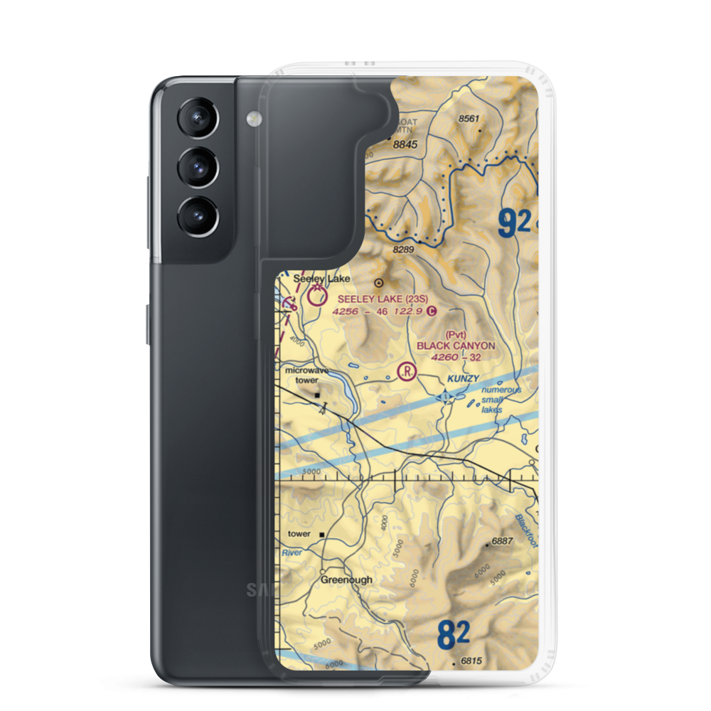Black Canyon Ranch Airport (MT39) VFR Sectional Samsung Case Samsung Galaxy S21 model shown