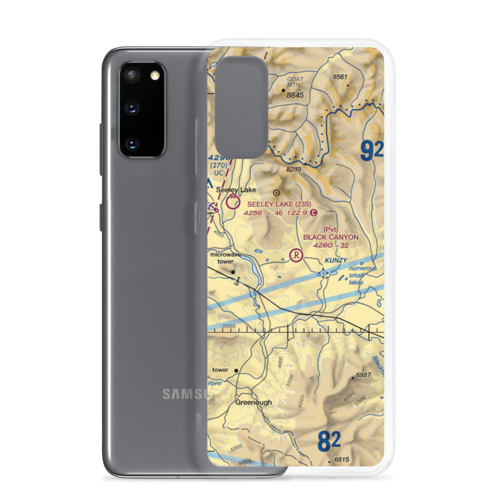 Black Canyon Ranch Airport (MT39) VFR Sectional Samsung Case Samsung Galaxy S20 model shown