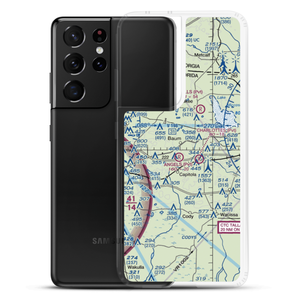 Black Creek Pass Airport (FA25) VFR Sectional Samsung Case Samsung Galaxy S21 Ultra model shown