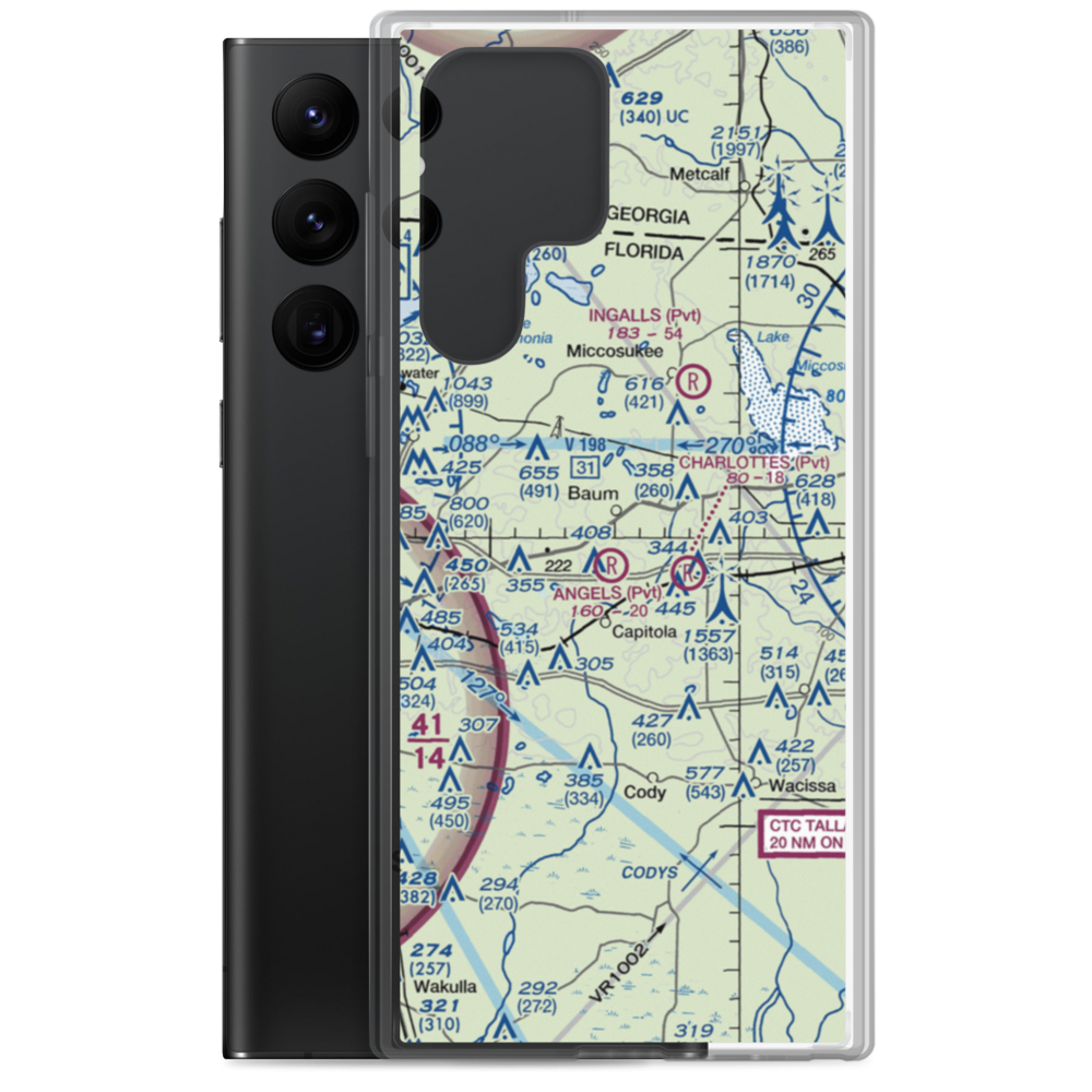 Black Creek Pass Airport (FA25) VFR Sectional Samsung Case Samsung Galaxy S22 Ultra model shown