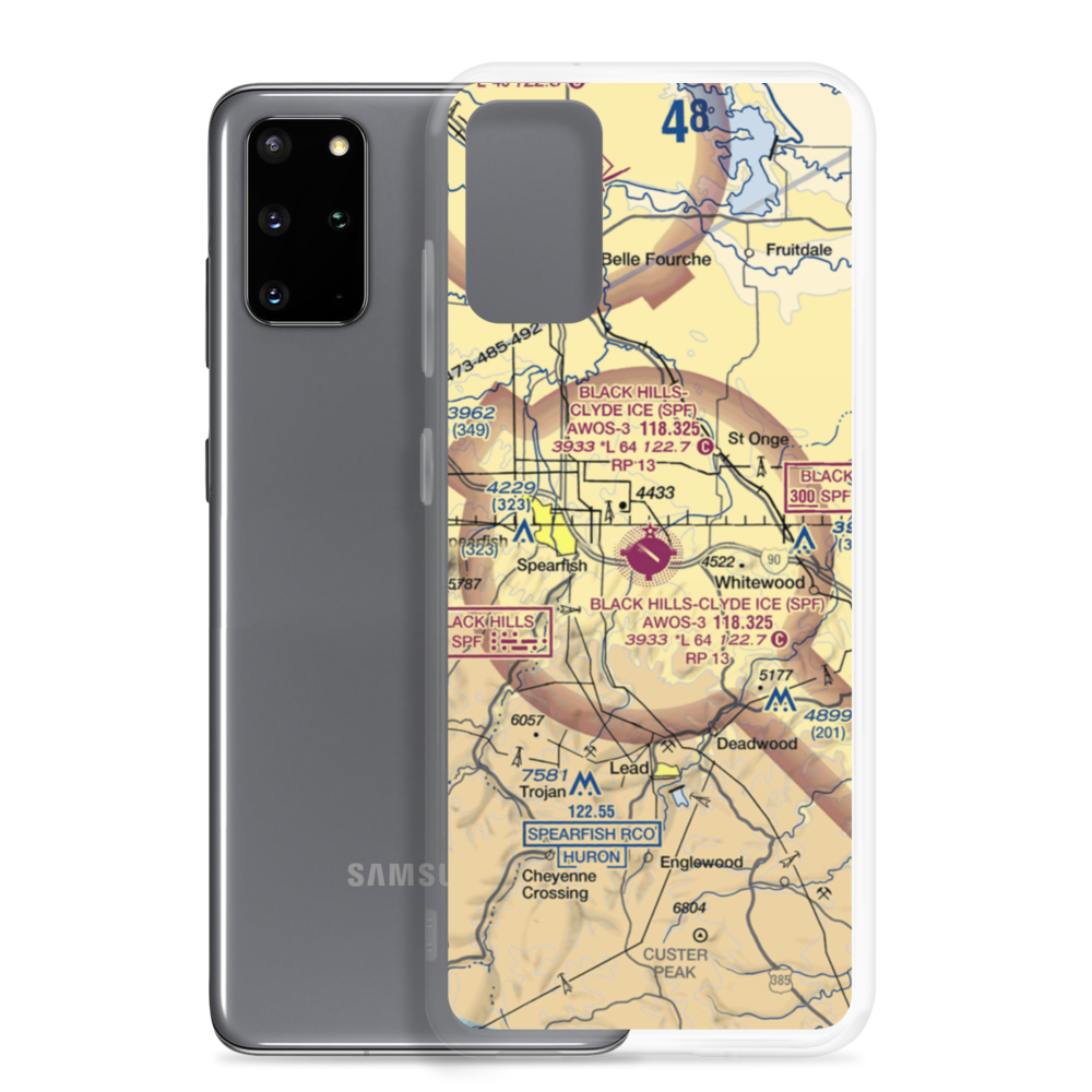 Black Hills Airport-Clyde Ice Field (SPF) VFR Sectional Samsung Case Samsung Galaxy S20 Plus model shown