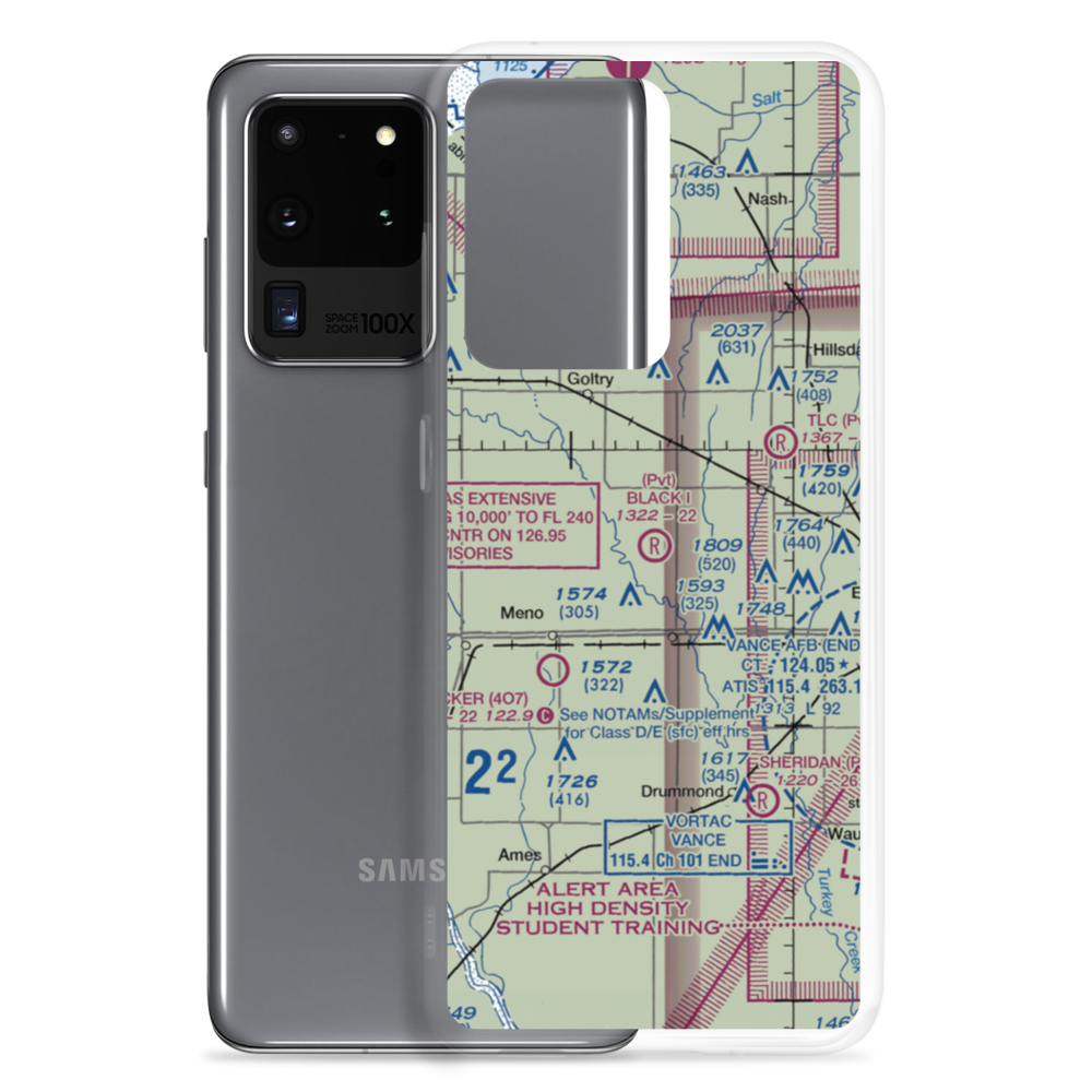 Black I Ranch Airport (8OK4) VFR Sectional Samsung Case Samsung Galaxy S20 Ultra model shown