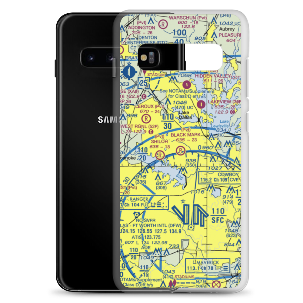 Black Mark Strip (5TX4) VFR Sectional Samsung Case Samsung Galaxy S10+ model shown