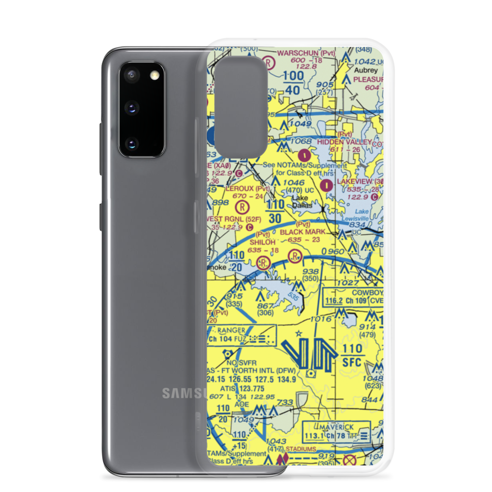 Black Mark Strip (5TX4) VFR Sectional Samsung Case Samsung Galaxy S20 model shown