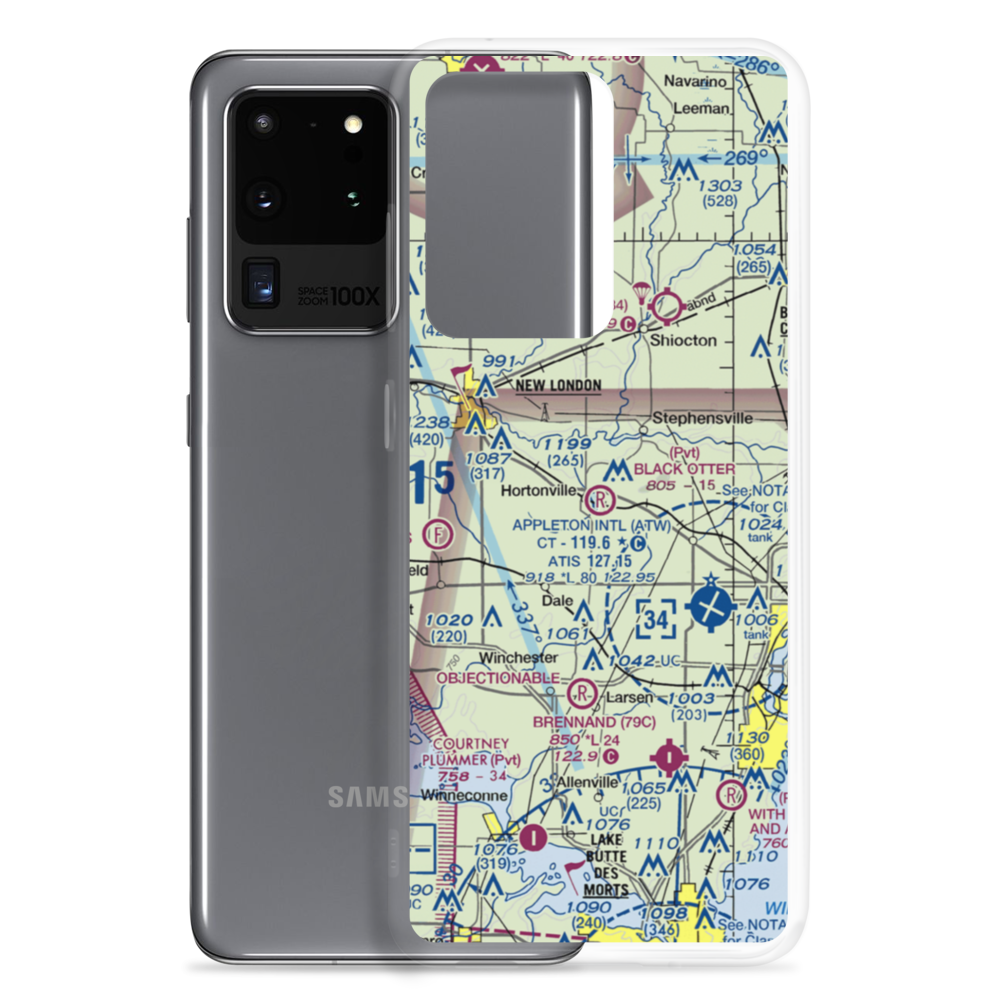 Black Otter Airport (9WI1) VFR Sectional Samsung Case Samsung Galaxy S20 Ultra model shown