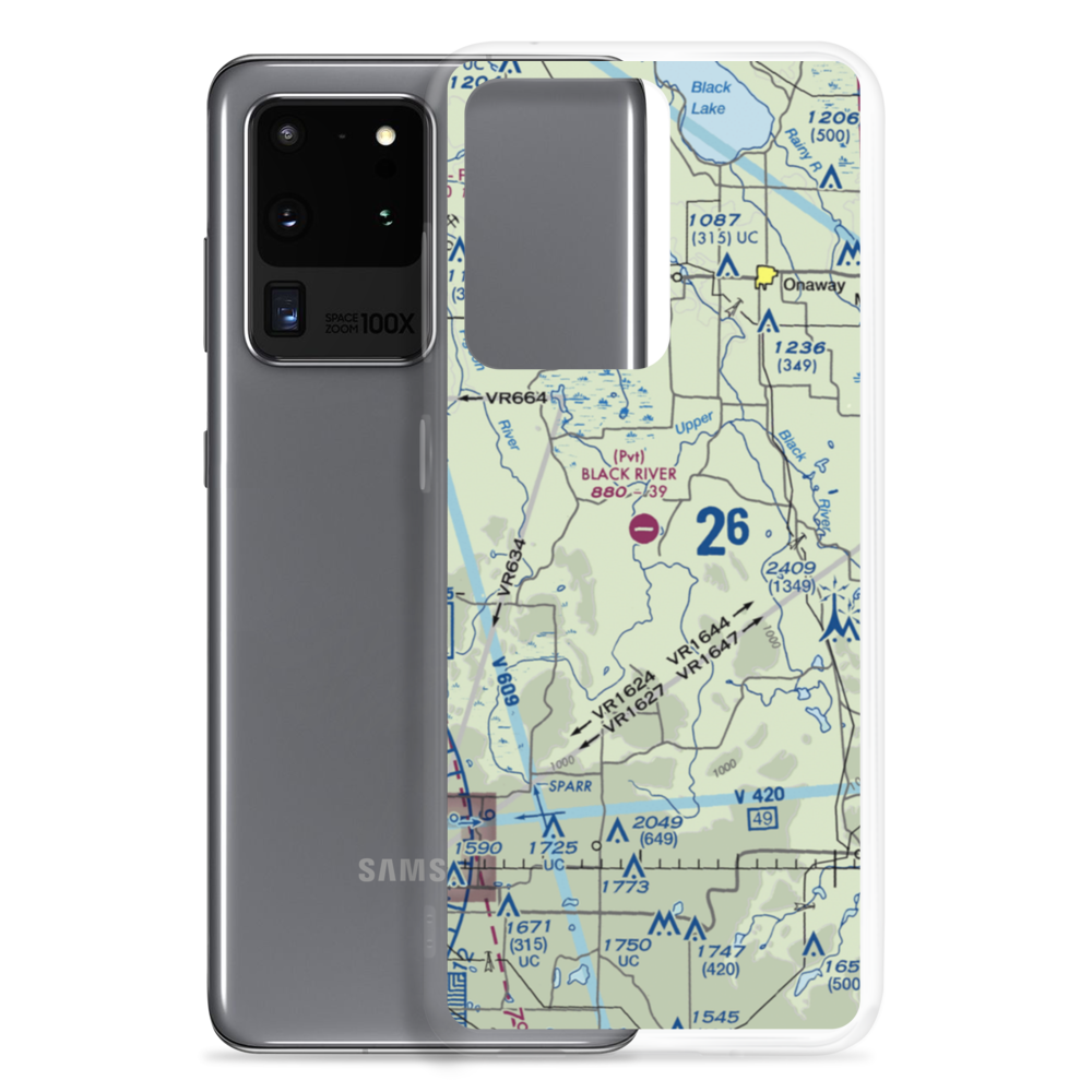 Black River Ranch Airport (1MI3) VFR Sectional Samsung Case Samsung Galaxy S20 Ultra model shown