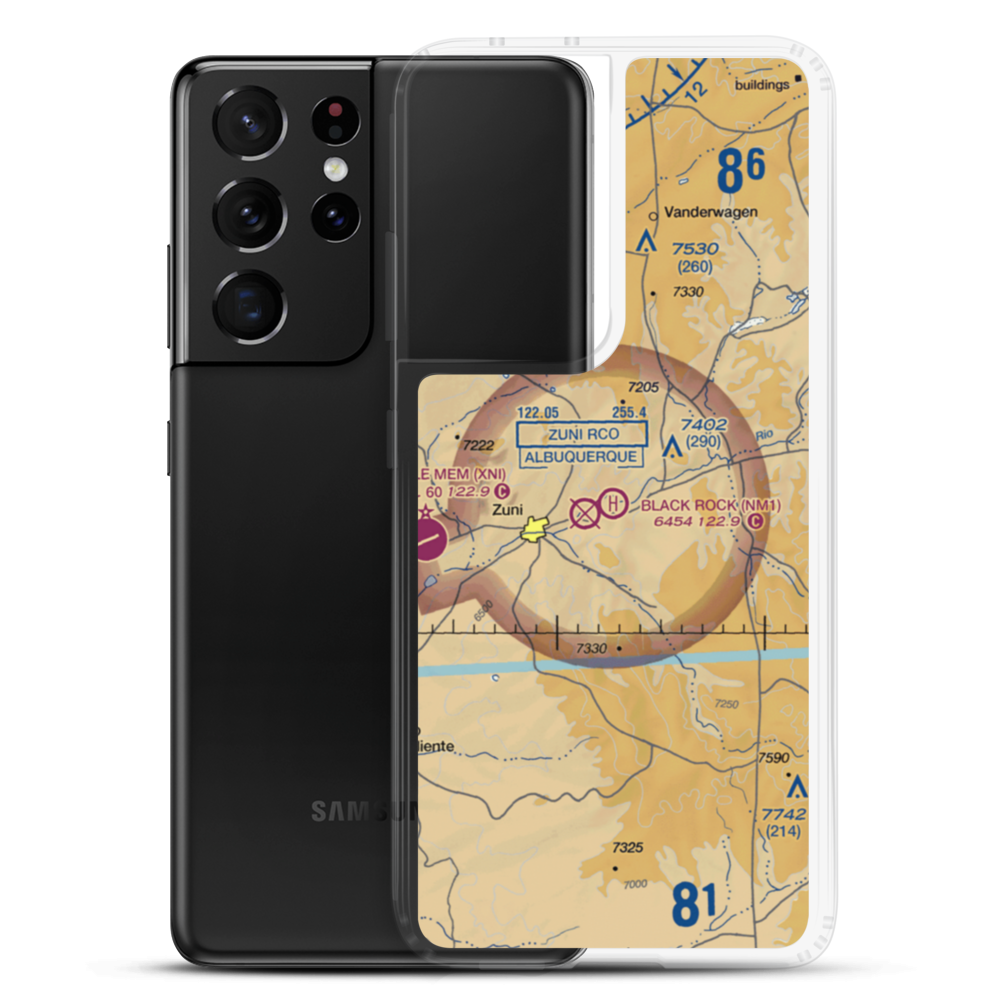 Black Rock Heliport (NM1) VFR Sectional Samsung Case Samsung Galaxy S21 Ultra model shown
