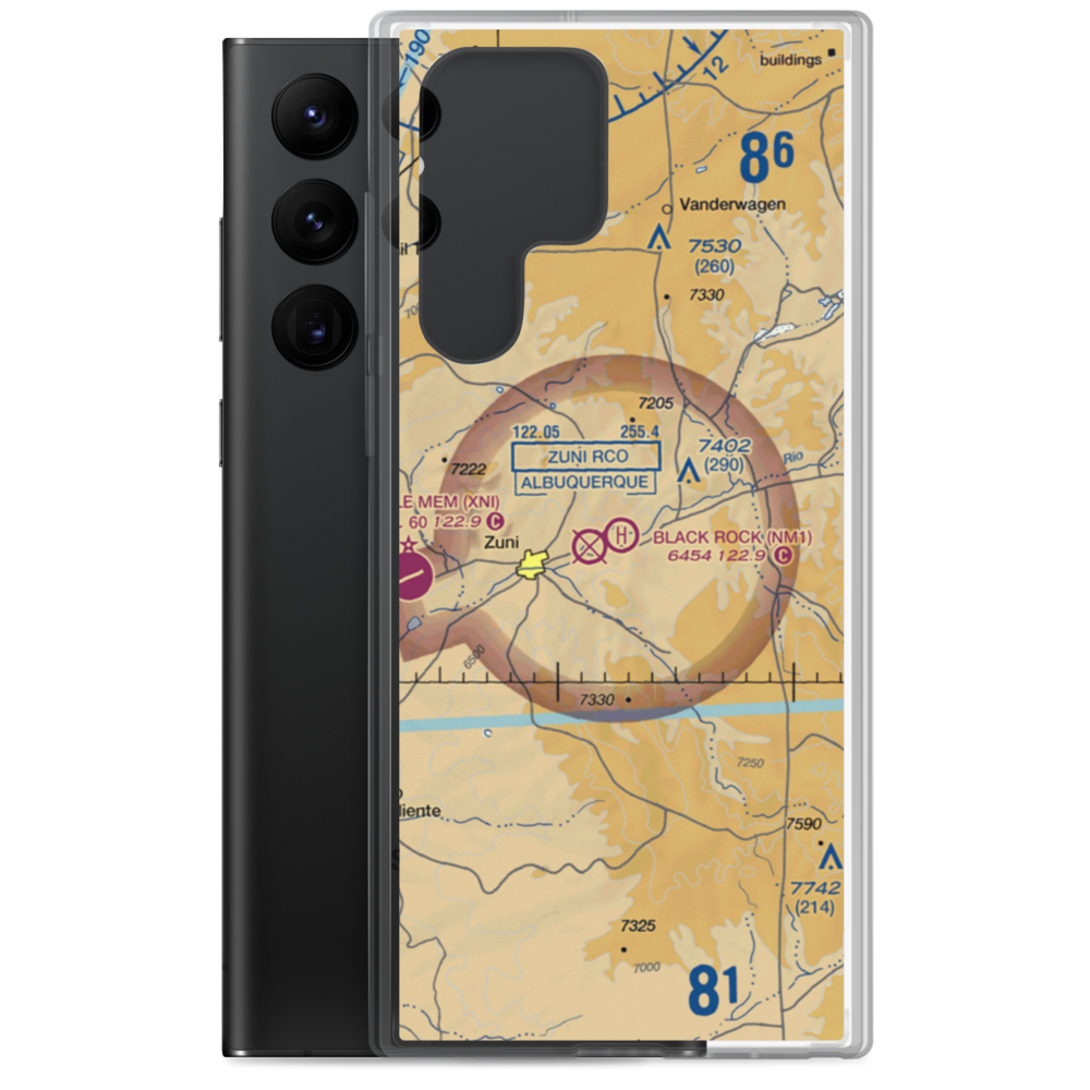 Black Rock Heliport (NM1) VFR Sectional Samsung Case Samsung Galaxy S22 Ultra model shown