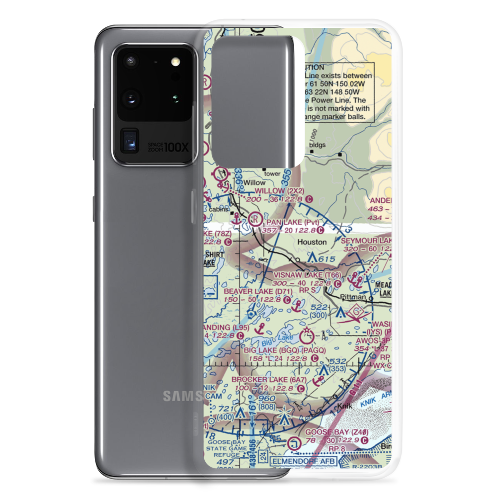 Black Spruce Airport (AK89) VFR Sectional Samsung Case Samsung Galaxy S20 Ultra model shown