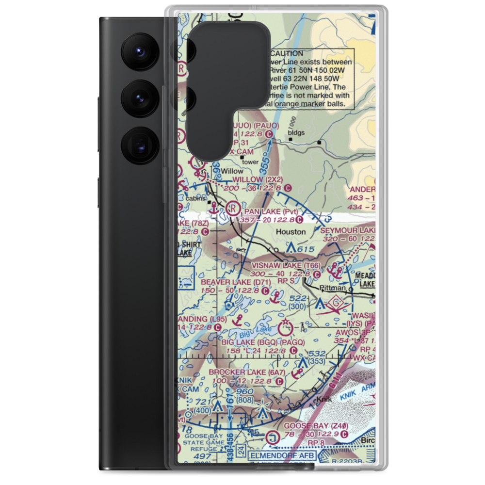 Black Spruce Airport (AK89) VFR Sectional Samsung Case Samsung Galaxy S22 Ultra model shown