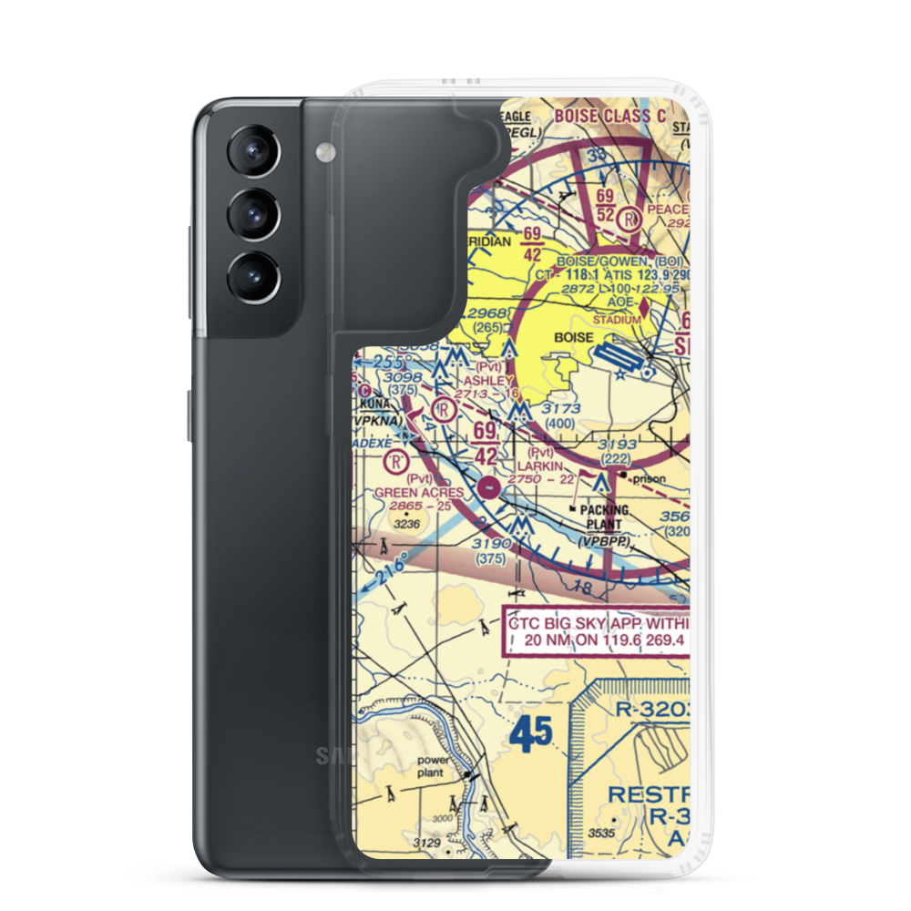 Black'S Airfield (41ID) VFR Sectional Samsung Case Samsung Galaxy S21 model shown
