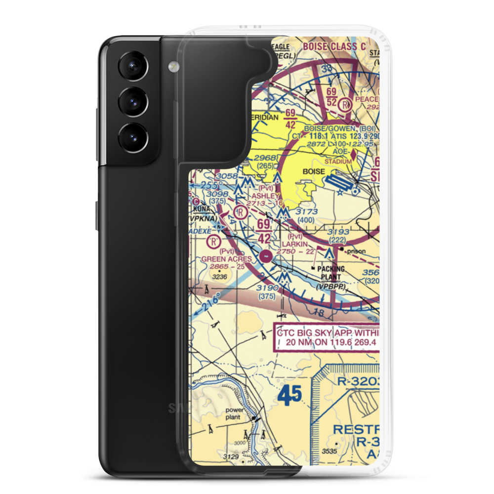 Black'S Airfield (41ID) VFR Sectional Samsung Case Samsung Galaxy S21 Plus model shown