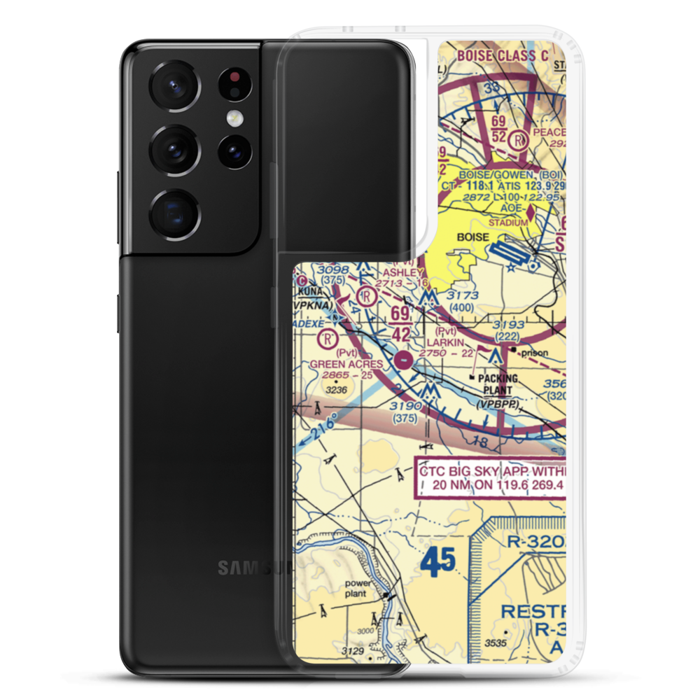 Black'S Airfield (41ID) VFR Sectional Samsung Case Samsung Galaxy S21 Ultra model shown
