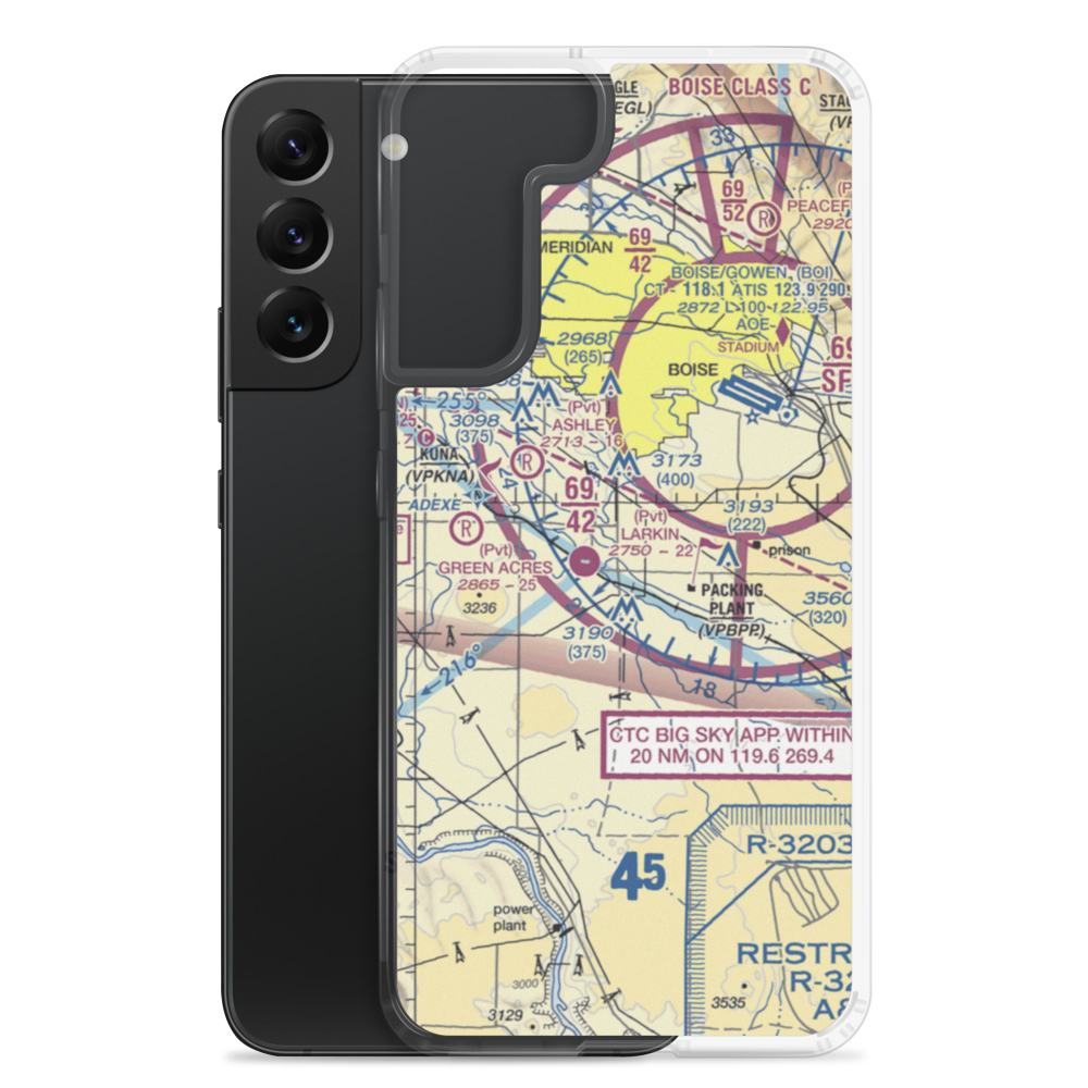 Black'S Airfield (41ID) VFR Sectional Samsung Case Samsung Galaxy S22 Plus model shown
