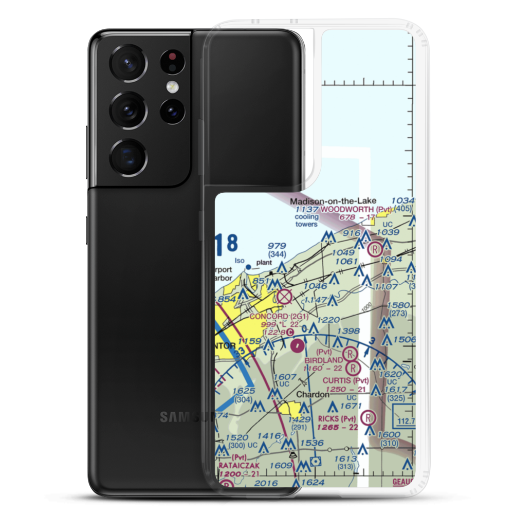 Blackacre Farm Airport (OI69) VFR Sectional Samsung Case Samsung Galaxy S21 Ultra model shown