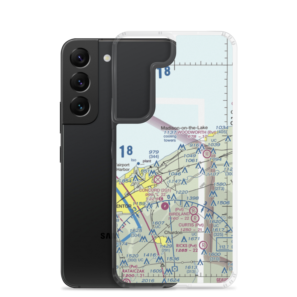 Blackacre Farm Airport (OI69) VFR Sectional Samsung Case Samsung Galaxy S22 model shown