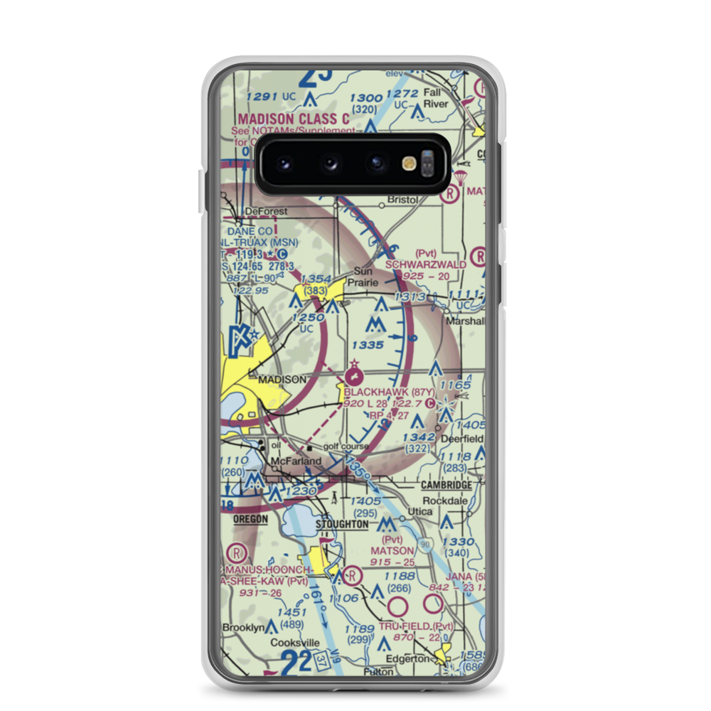 Blackhawk Airfield (87Y) VFR Sectional Samsung Case Samsung Galaxy S10 model shown