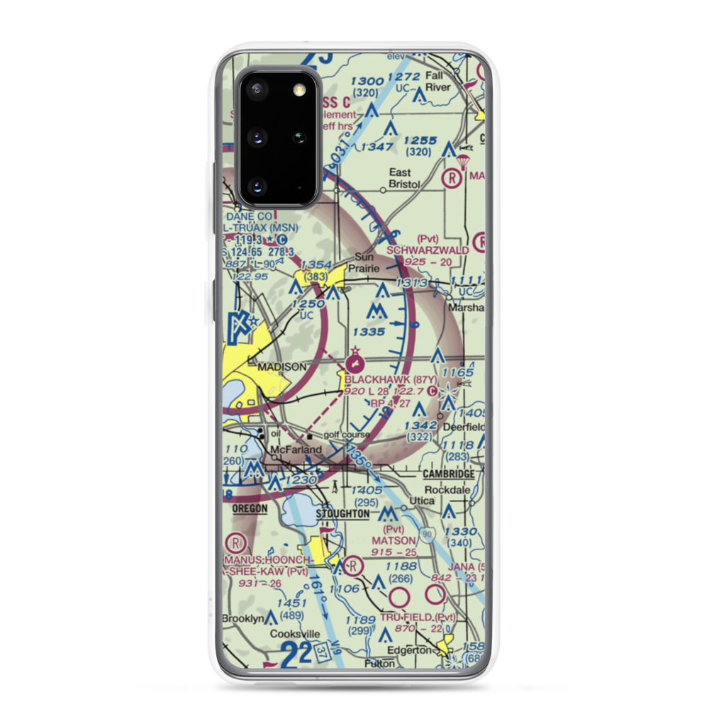 Blackhawk Airfield (87Y) VFR Sectional Samsung Case Samsung Galaxy S20 Plus model shown