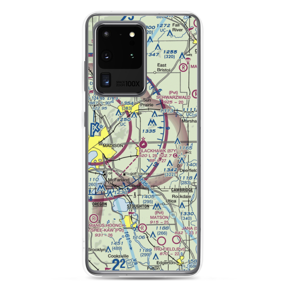 Blackhawk Airfield (87Y) VFR Sectional Samsung Case Samsung Galaxy S20 Ultra model shown