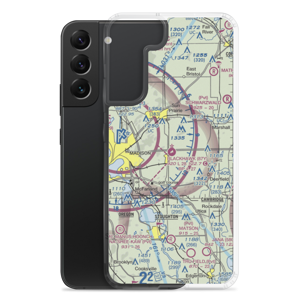 Blackhawk Airfield (87Y) VFR Sectional Samsung Case Samsung Galaxy S22 Plus model shown
