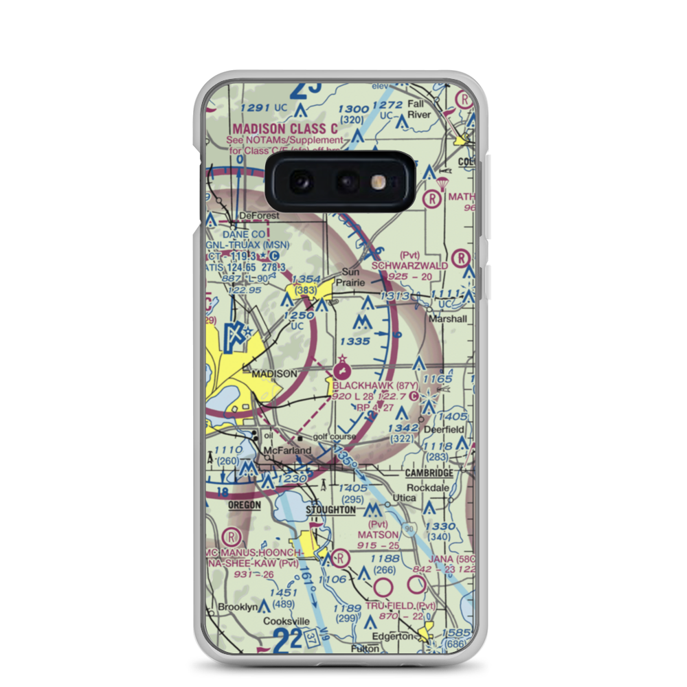 Blackhawk Airfield (87Y) VFR Sectional Samsung Case Samsung Galaxy S10e model shown