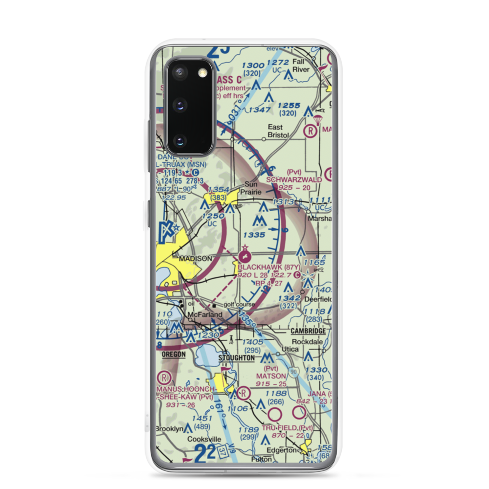 Blackhawk Airfield (87Y) VFR Sectional Samsung Case Samsung Galaxy S20 model shown