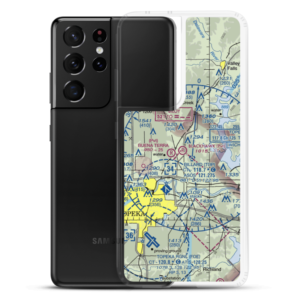 Blackhawk Airport (81KS) VFR Sectional Samsung Case Samsung Galaxy S21 Ultra model shown