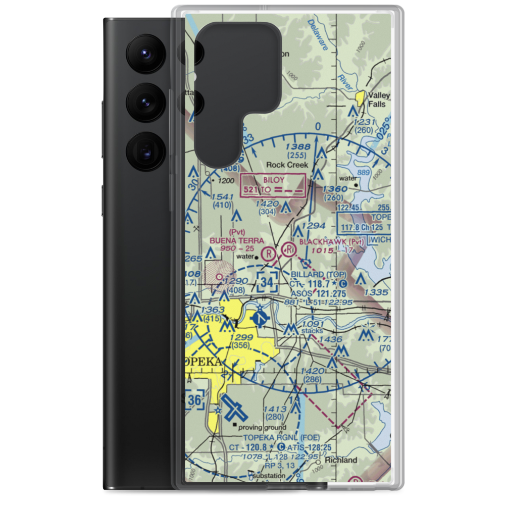 Blackhawk Airport (81KS) VFR Sectional Samsung Case Samsung Galaxy S22 Ultra model shown