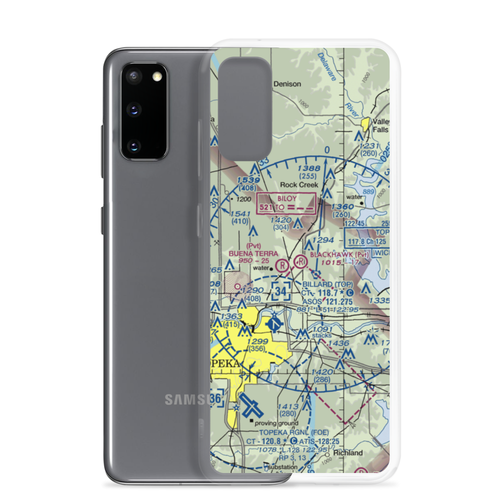 Blackhawk Airport (81KS) VFR Sectional Samsung Case Samsung Galaxy S20 model shown