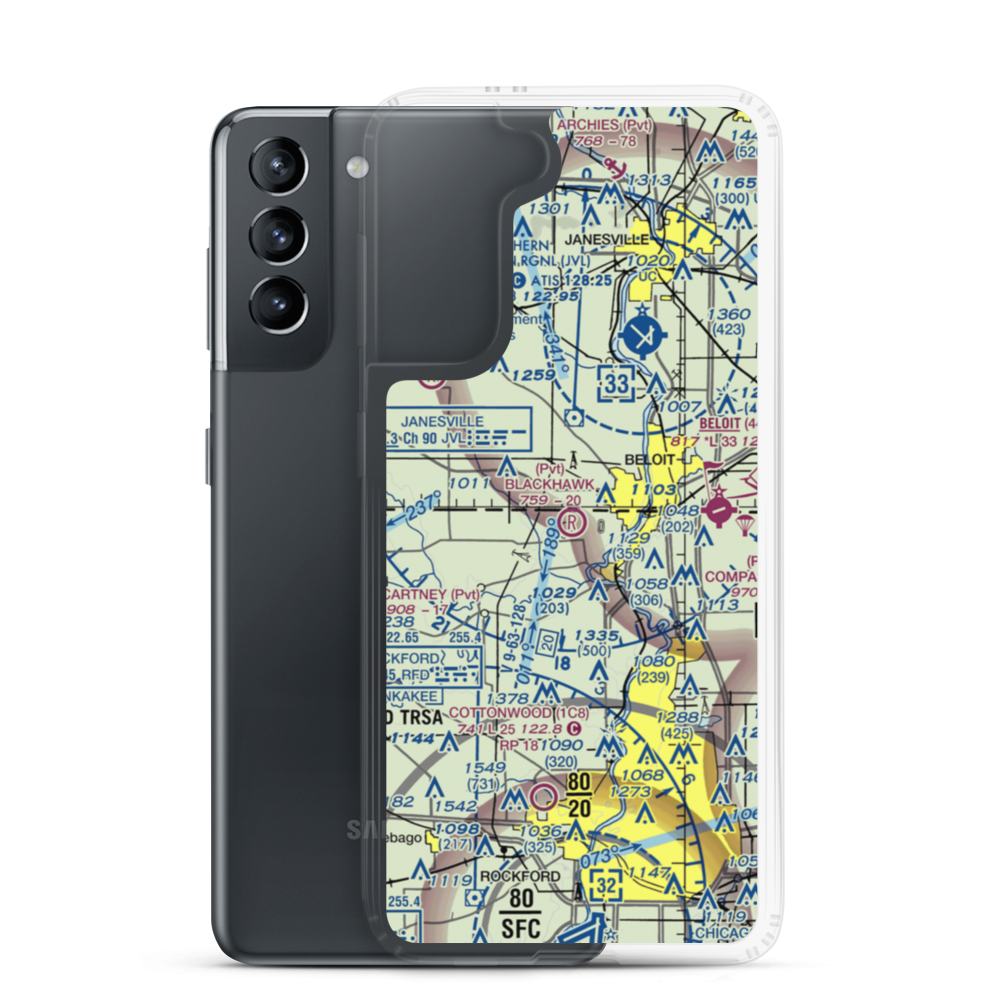 Blackhawk Farms Inc Airport (LL89) VFR Sectional Samsung Case Samsung Galaxy S21 model shown