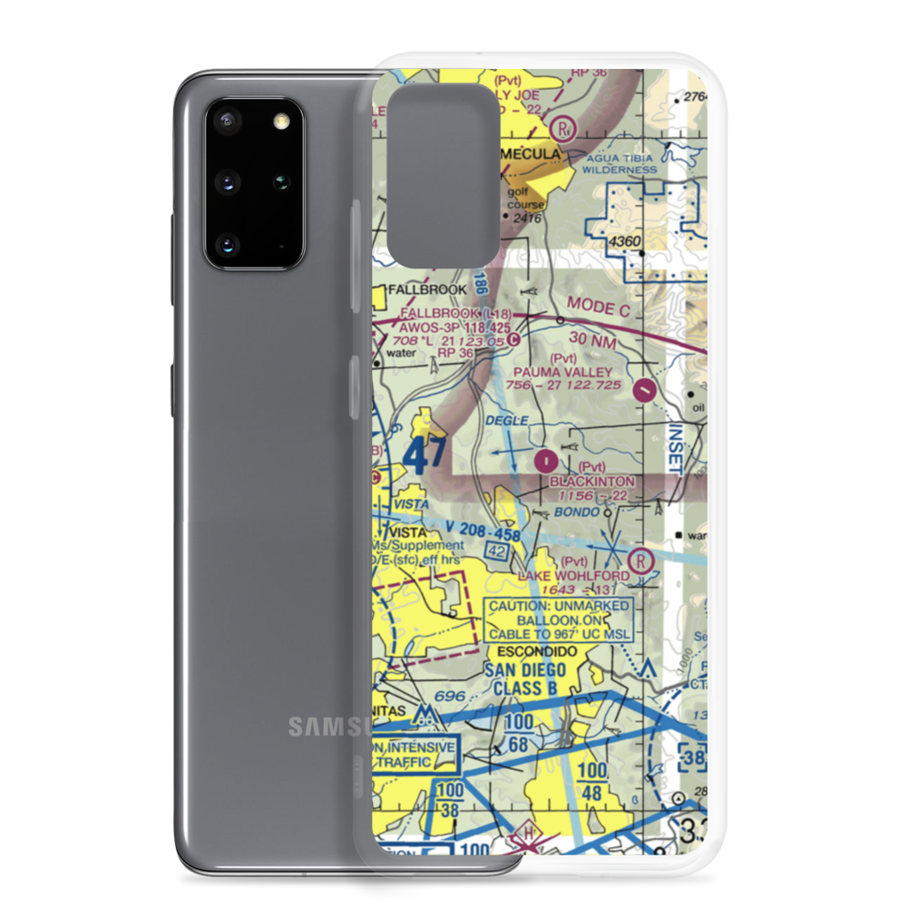 Blackinton Airport (2CA4) VFR Sectional Samsung Case Samsung Galaxy S20 Plus model shown
