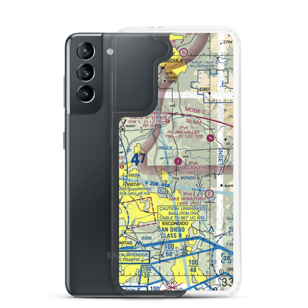 Blackinton Airport (2CA4) VFR Sectional Samsung Case Samsung Galaxy S21 model shown