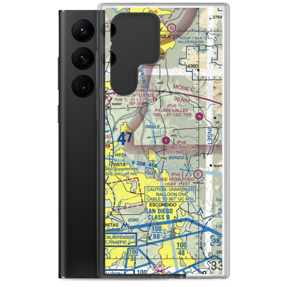 Blackinton Airport (2CA4) VFR Sectional Samsung Case Samsung Galaxy S22 Ultra model shown