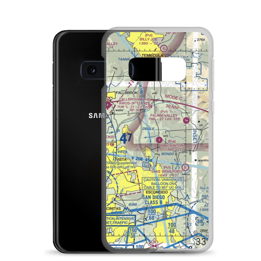 Blackinton Airport (2CA4) VFR Sectional Samsung Case Samsung Galaxy S10e model shown