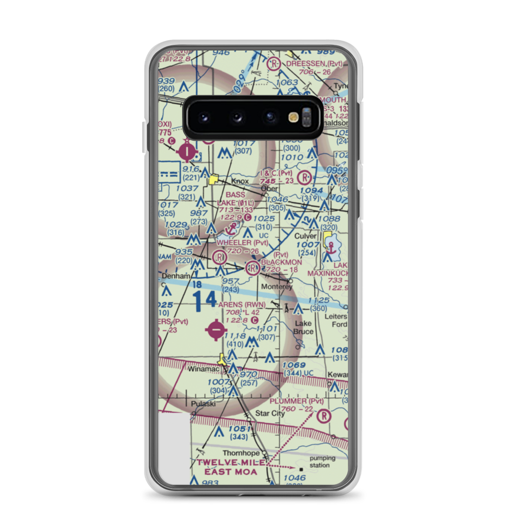 Blackmon Field (IN69) VFR Sectional Samsung Case Samsung Galaxy S10 model shown