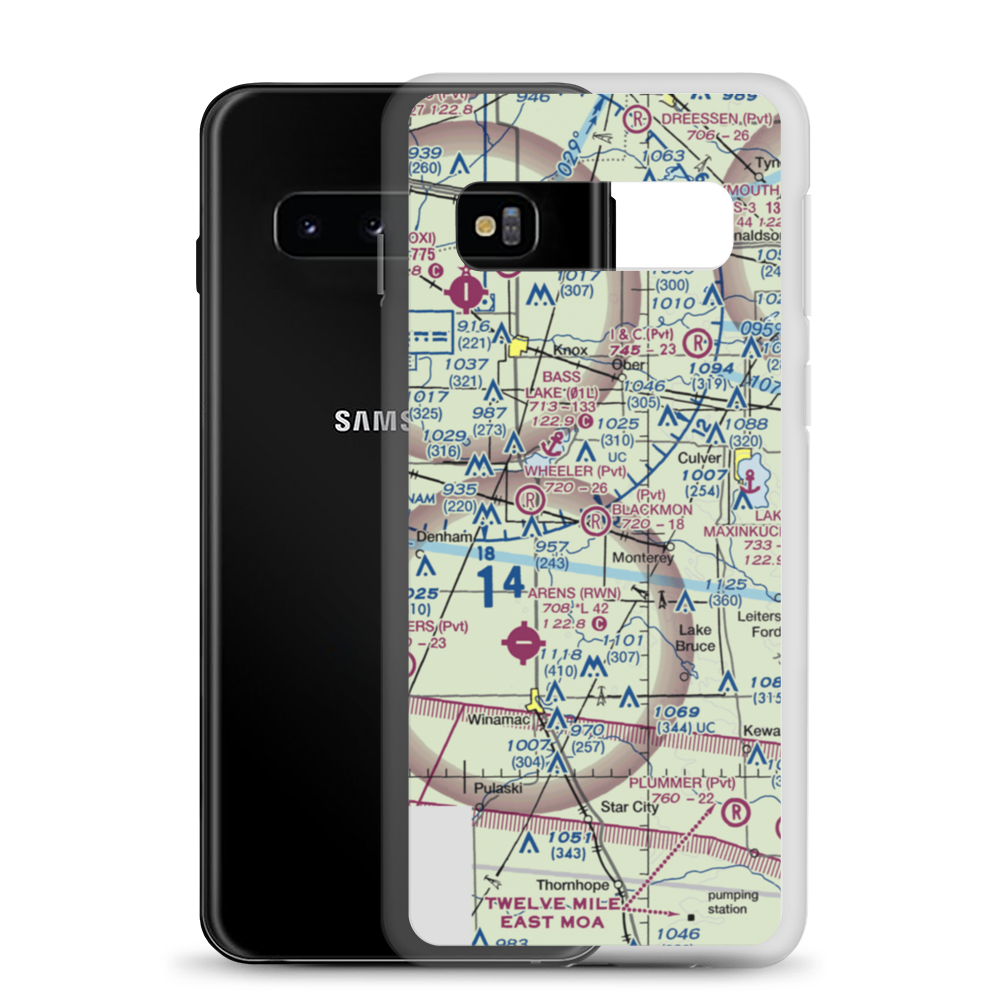 Blackmon Field (IN69) VFR Sectional Samsung Case Samsung Galaxy S10 model shown