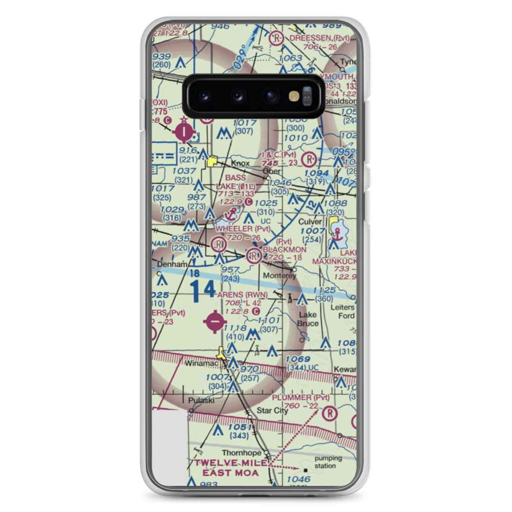 Blackmon Field (IN69) VFR Sectional Samsung Case Samsung Galaxy S10+ model shown